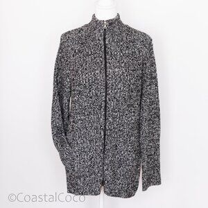 Vintage Italian Knit Cardigan L 100% Extra Fine Merino Wool Normcore Sweater